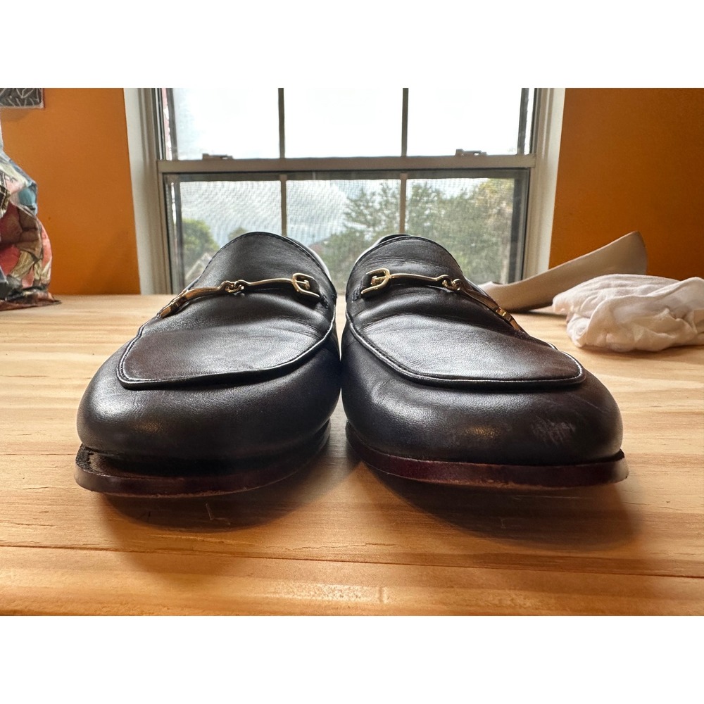Sam Edelman Loraine Navy Blue Leather Horsebit Loafers Womens Size 9 - Picture 6 of 7